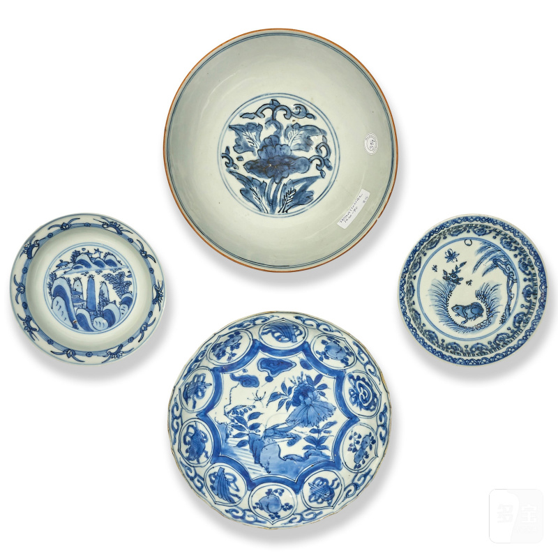 明晚期 青花瓷一組四件 | A GROUP OF BLUE AND WHITE WARES - 图2